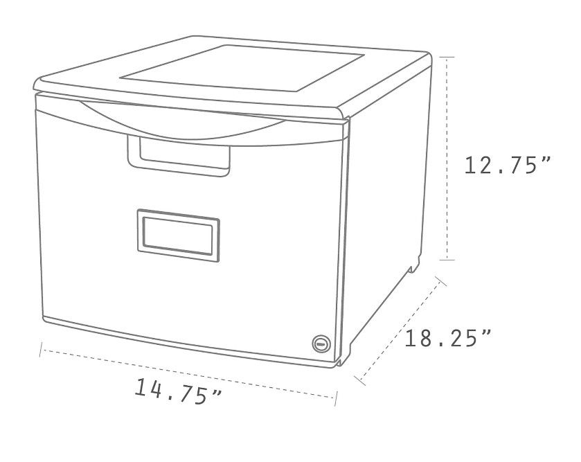 Strorex Plastic One_drawer File Cabinet
