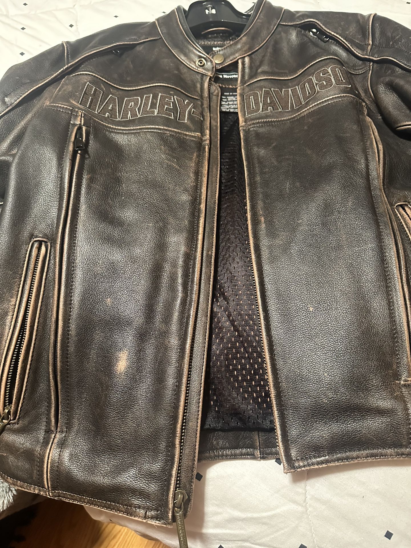 Harley Davidson Brown Leather Jacket 