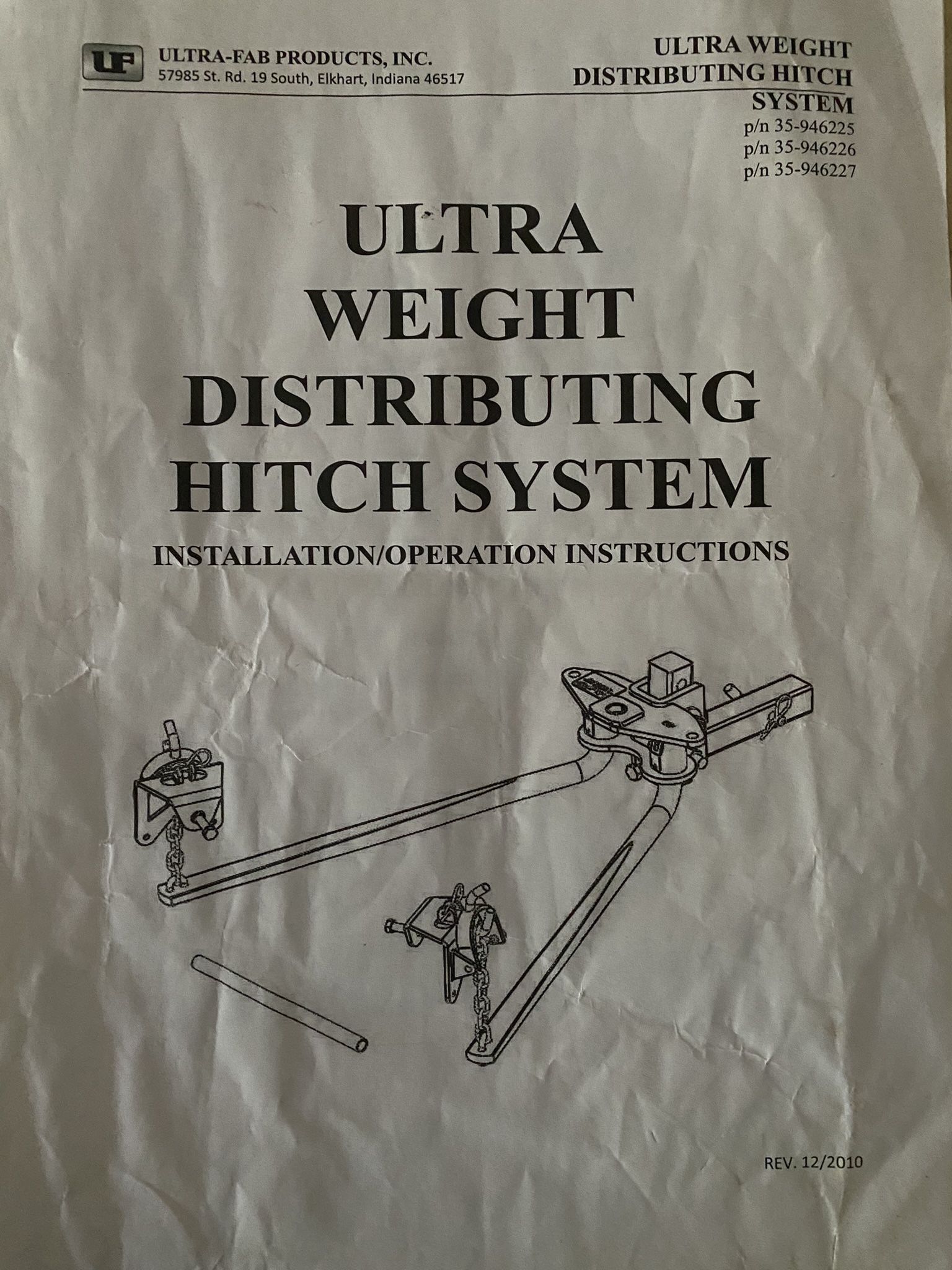 Hitch Distribution System For Travel Trailer