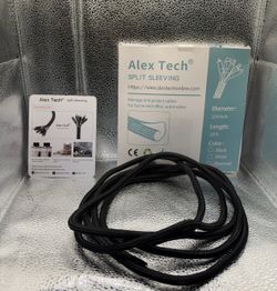 Alex Tech 10ft - 1/4 inch Cord Protector Wire Loom Tubing Cable Sleeve Split Sleeving