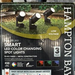 Hampton Bay Set of 3 SMART LED Color Changing Spot Lights 