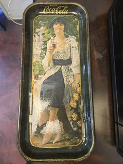 Vintage 1973 Oblong Coca Cola Serving Tray Reproduction of 1921