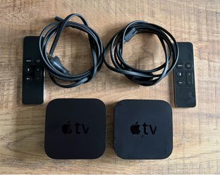 2x Apple TV HD 32GB (4th Gen) Model A1625 MGY52LL/A - w/ Remote & Cable