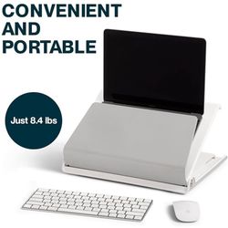 Humanscale L6 Silver Laptop Stand, Ergonomic Notebook Stand