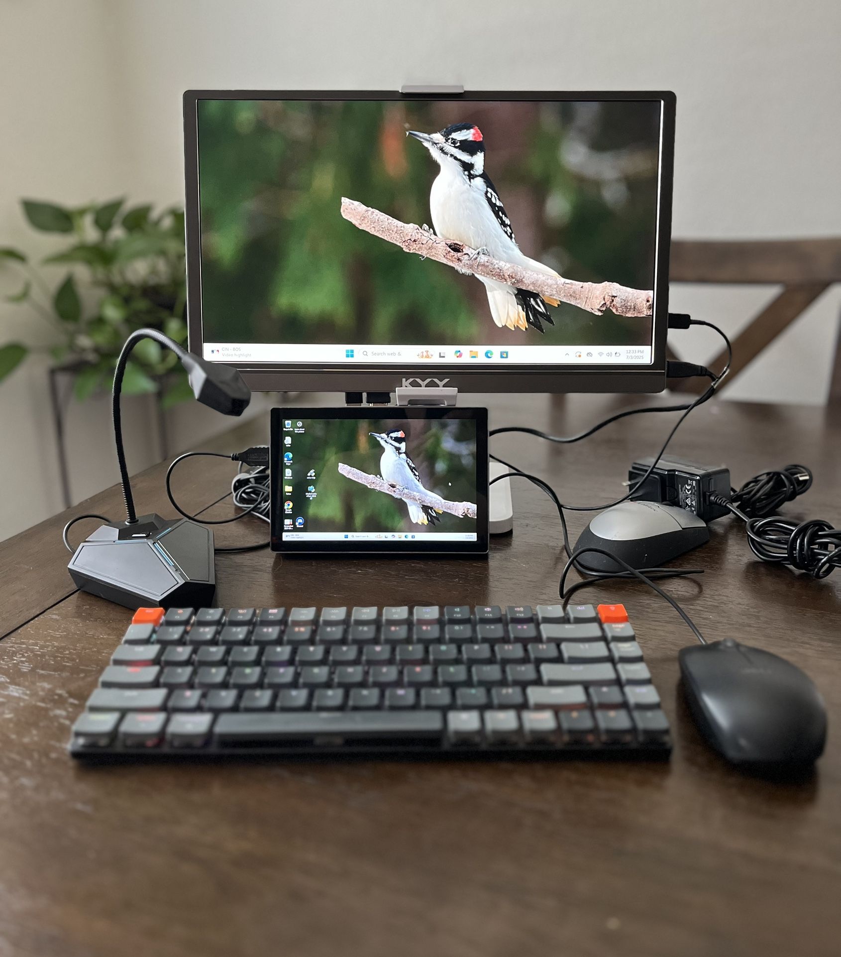 Complete Mini PC Bundle – Higole F9B Pro, 15.6” Monitor, Keyboard & More