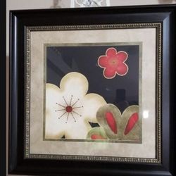 Beautiful Framed wall art 28" x 28"  easel not included 