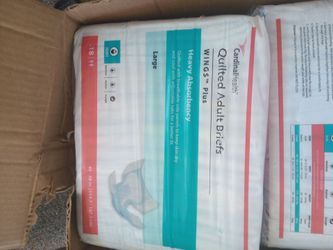 I have four New Cardinal Health Wings Plus Quilted Adult briefs in large