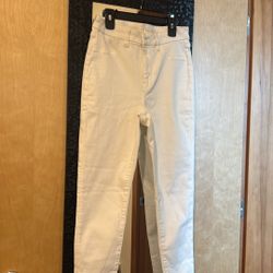 American Eagle Off White Skinny Pants Sz6