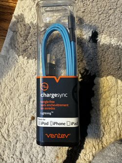 Blue ChargeSync Lightning Cable