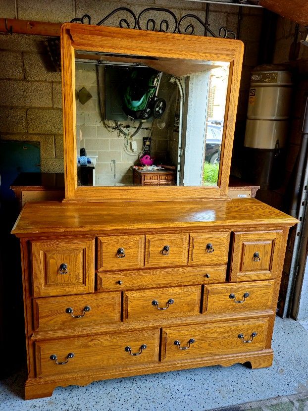 VAUGHAN-BASSET OVER SIZED DRESSER AND MIRROR COMBO