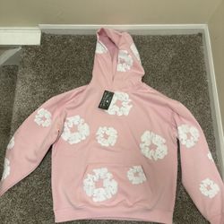 Pink Denim Tear Hoodie 