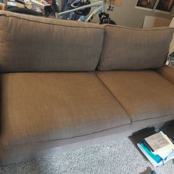 ($1)Couch -Grey Brown