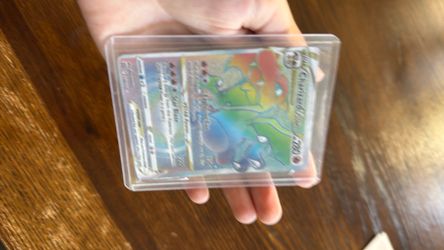 Charizard V Pokemon Holographic Card in Case
