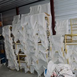 Brand New Event Chairs High Quality + White Cushions