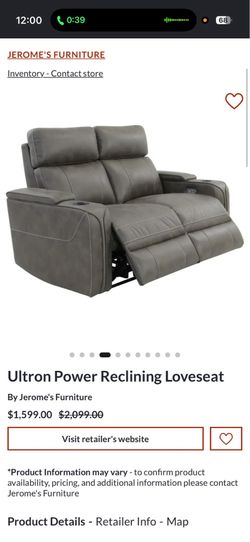 Electric Reclining loveseat