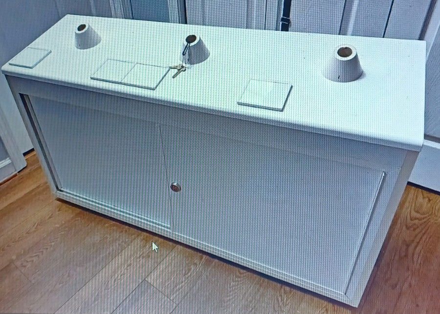 $60 White Wooden Display Case