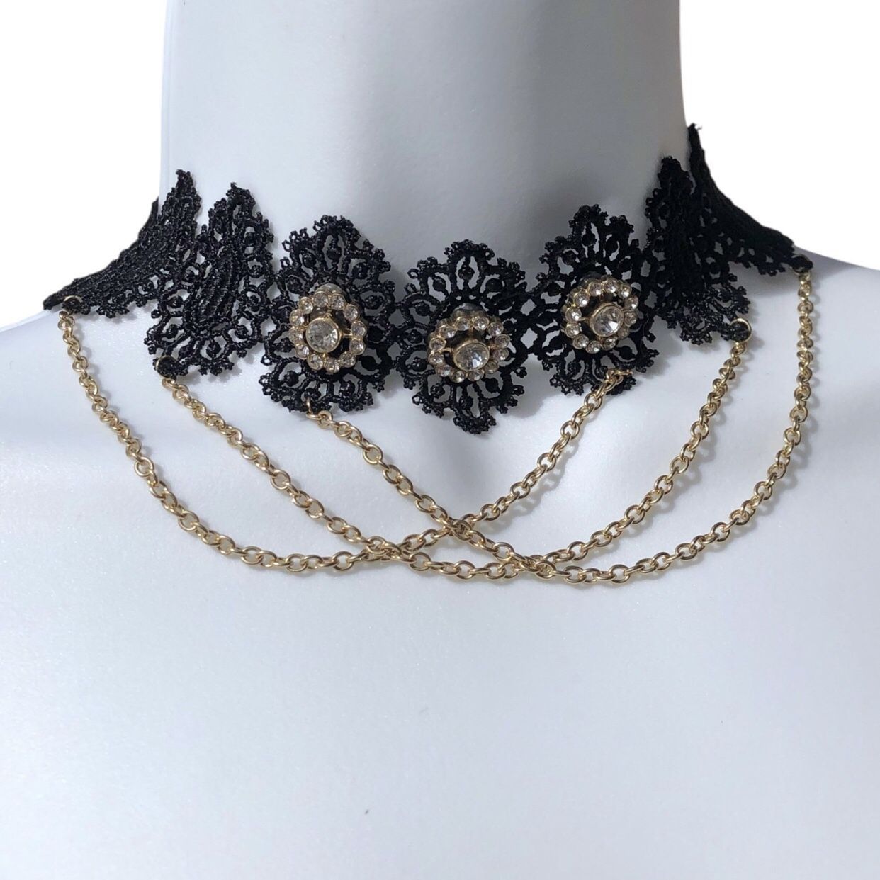 Black Layered Choker Necklace