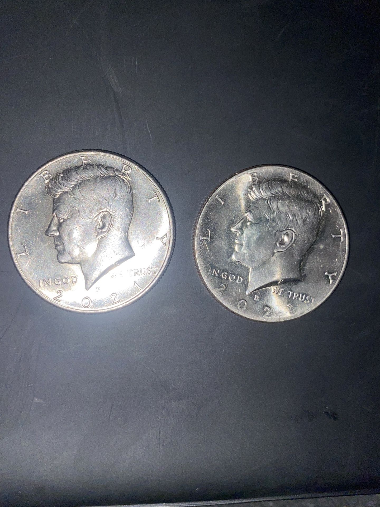 2021 P half dollar proof 2023 D half dollar AU