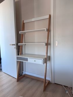 Ladder Desk with Shelves and Drawer