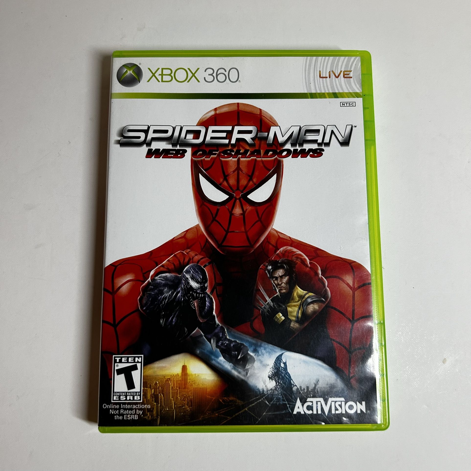Spider-Man Web Of Shadows Microsoft Xbox 360, TESTED & WORKING! Complete