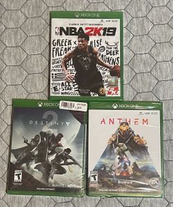X Box One games sealed and Crayola creative studio game