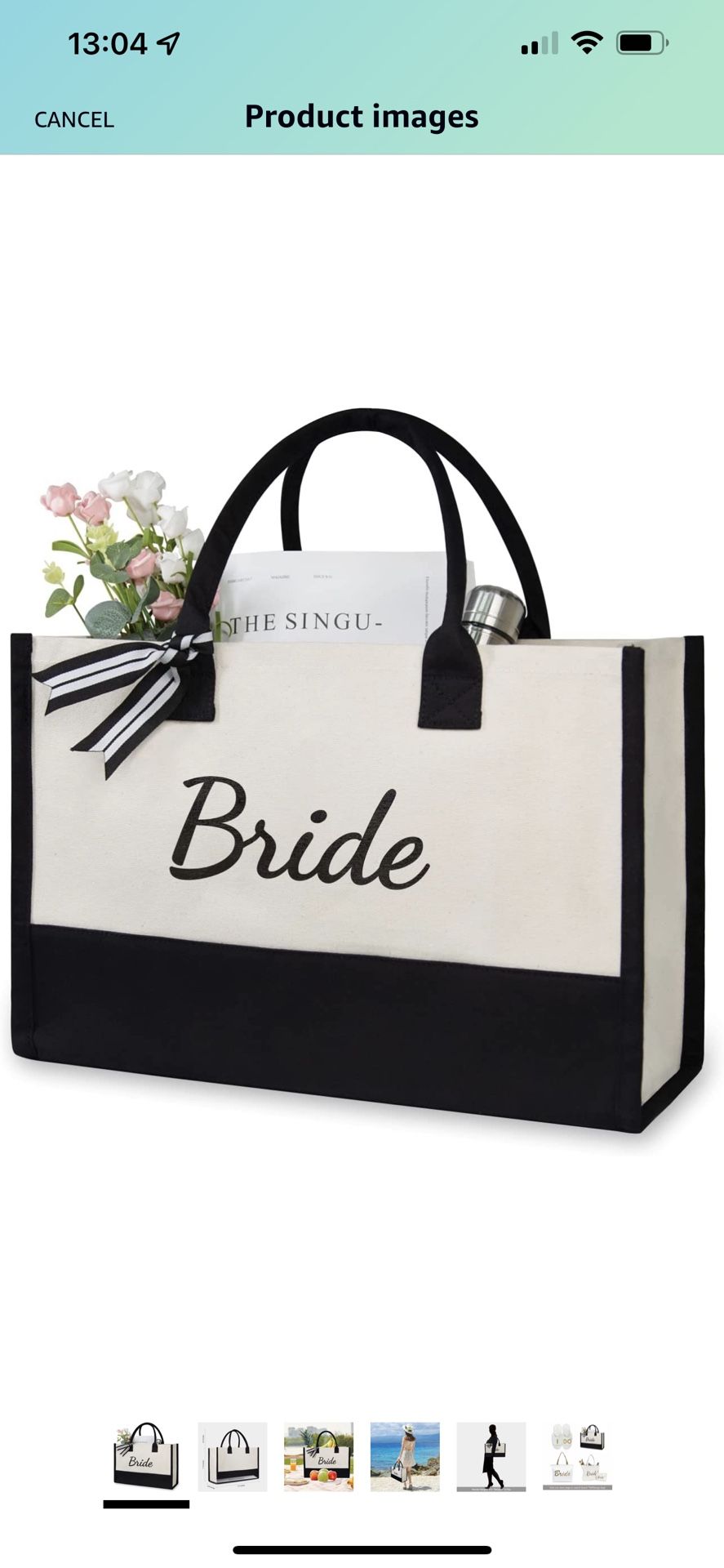 Bride Tota Bag Canvas
