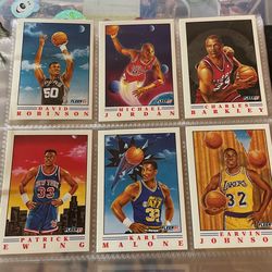 91 Fleer Full Art 1-6 Set Perfect Corners Same Cut Boarder 