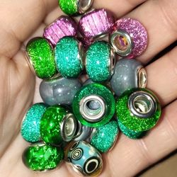 20 Murano Glass Beads, All In Excellent Condition 