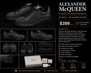 ALEXANDER McQUEEN Crystal Oversized Sneakers