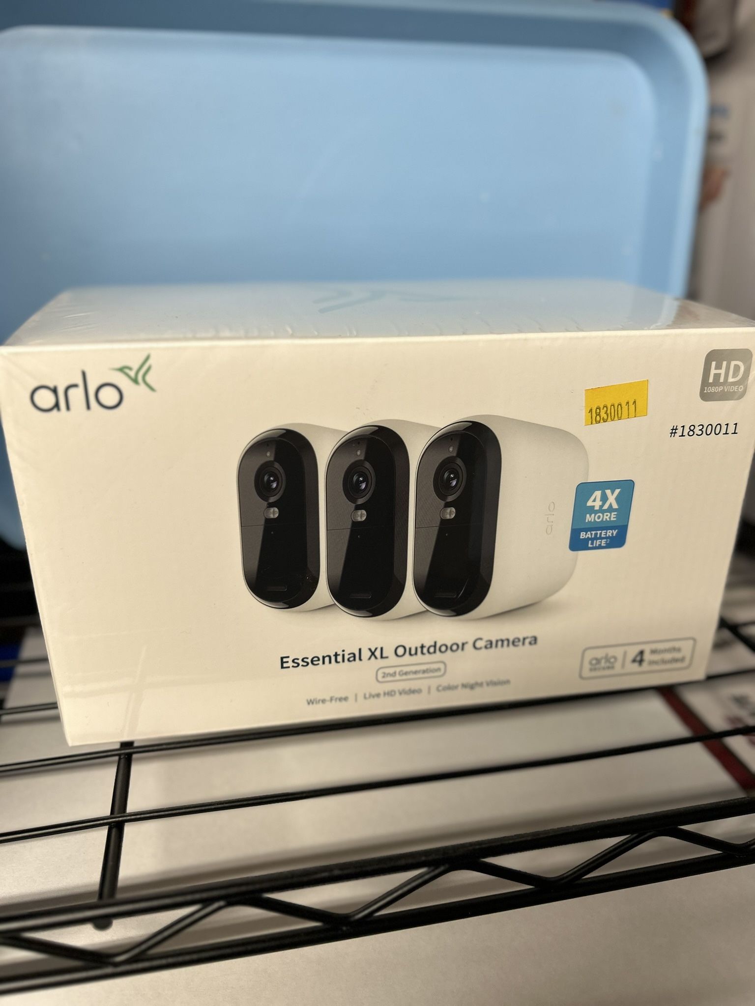 Arlo Essential XL Outdoor HD Camera (2nd Gen) 3 Pack with 4 Month Subscription