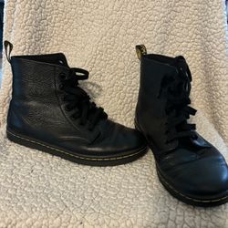 Women’s Black Leather Dr. Martens AirWair Boots