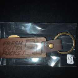 Keychain Walnut Wood Engraved