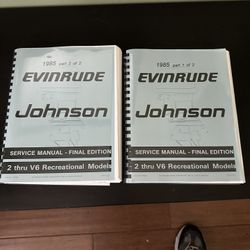 1985 Johnson And Evinrude Service Manuals 