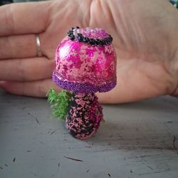 Handmade Mini Wooden Mushrooms 