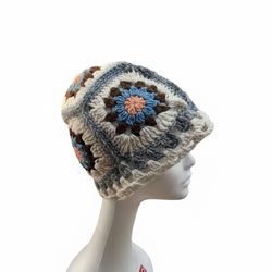 Street Trend  Floral Bucket Hat, Casual Trendy Knitted Hat, Fashionable Hat for All Seasons
