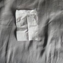 Dried up, baby wipe.