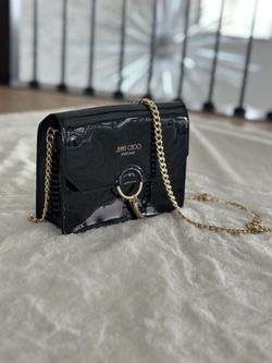 Jimmy Choo black faux leather crossbody bag
