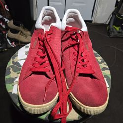  PUMA Stepper Breakpoint Ribbon Red Men's Size 10.5 Women's Size 12 Good Condition 