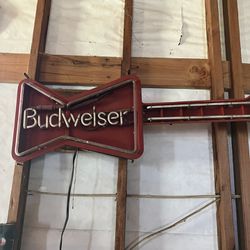 Old School Neon Budweiser Sign