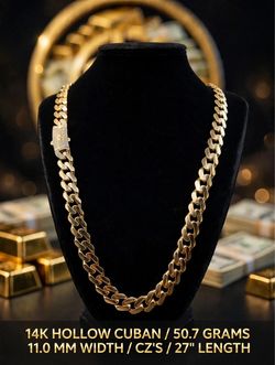 14k HOLLOW CUBAN CHAIN