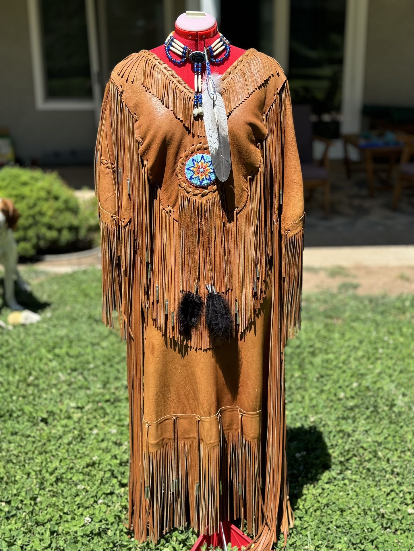 Genuine Deerskin Dress Powwow Regalia Tons of Fringe!