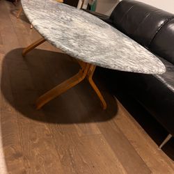 Mid Century Modern  Marble Top Coffee Table.  $100