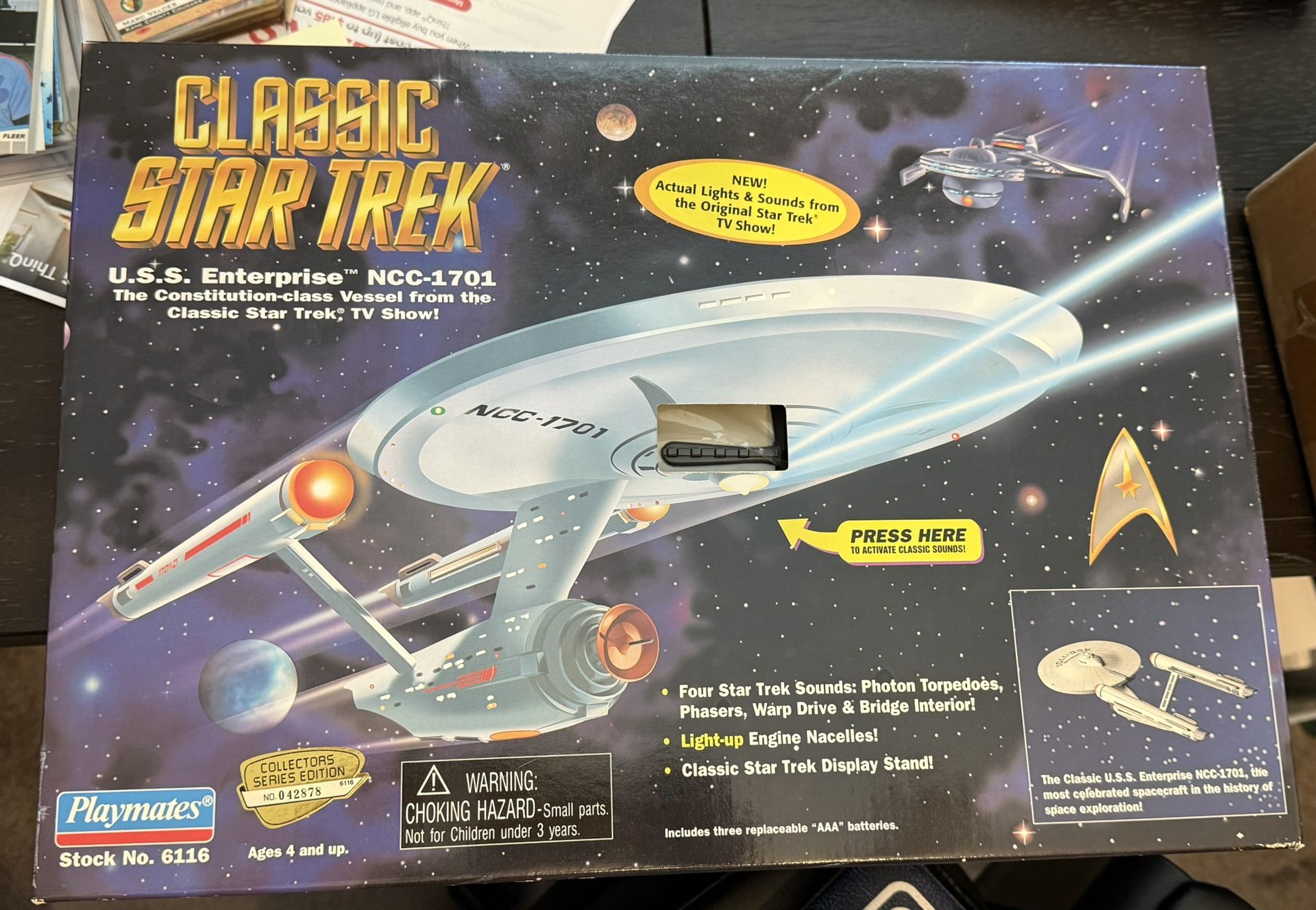 Star Trek 1995 Playmates USS Enterprise