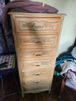Ethan Allen stand-up chest and nightstand