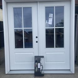 New Double Door Fiberglass  Feathers River. Size W74 H 81.1/2  Left Hand Inswing Open First $2250 Or Patio Door New  Jam Is 6.1/2, Inch 