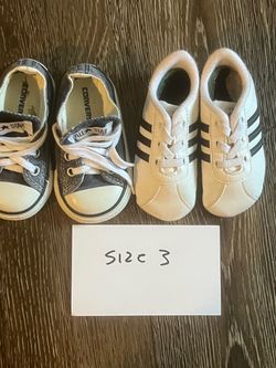 Lote Tenis Bebé Converse + Adidas Talla 3 / Toddler Shoes Size 3
