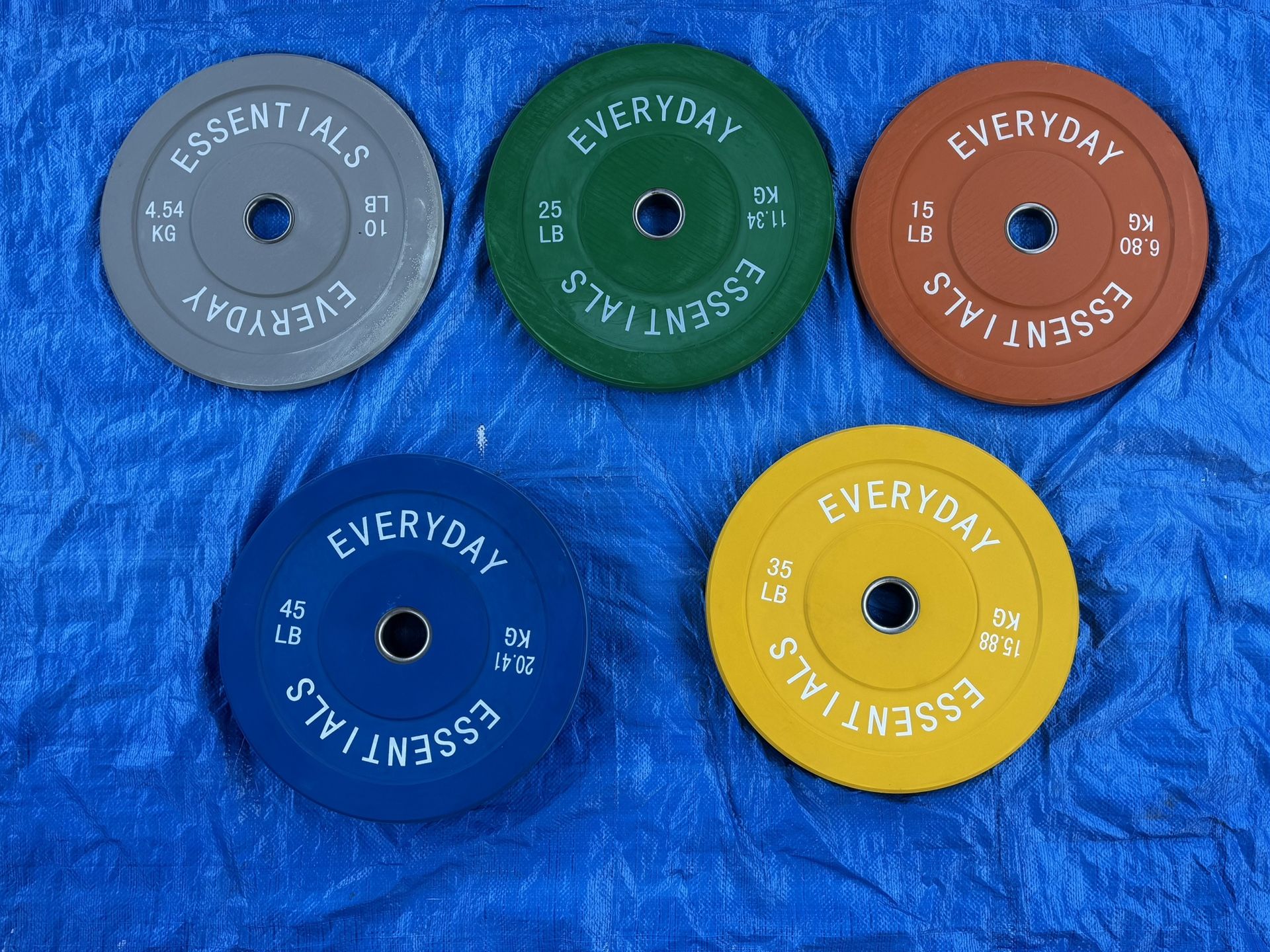 Olympic bumper weights with steel hub,260lbs total weight
