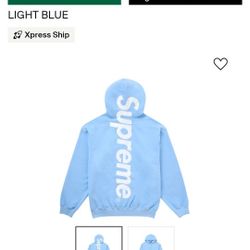 Supreme Satin Applique Hoody "UNC" Size XXL $350 