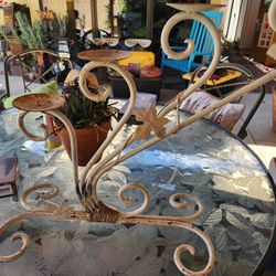 Antique Metal Candle Holder