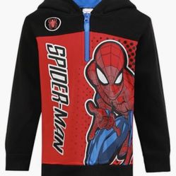 ⭐️NEW🔴SpiderMan Half-Zip Hoodie/Size: 6